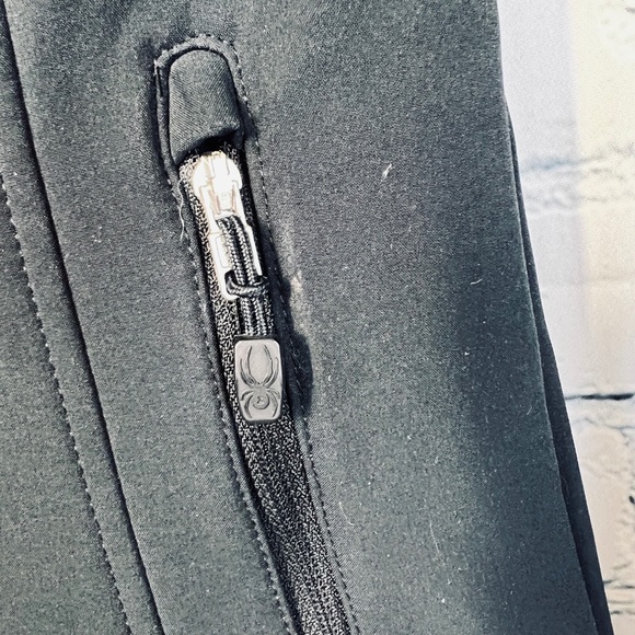 |•SPYDER•| Black Soft Shell Sherpa Hooded Jacket - Picture 10 of 16